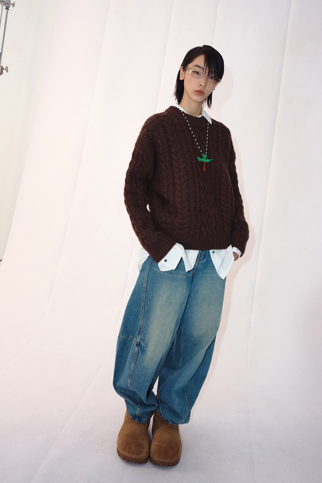 100% wool chunky cable knit sweater | 3 color