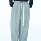 Relaxed fit banana shape cropped casual pants | 4 color