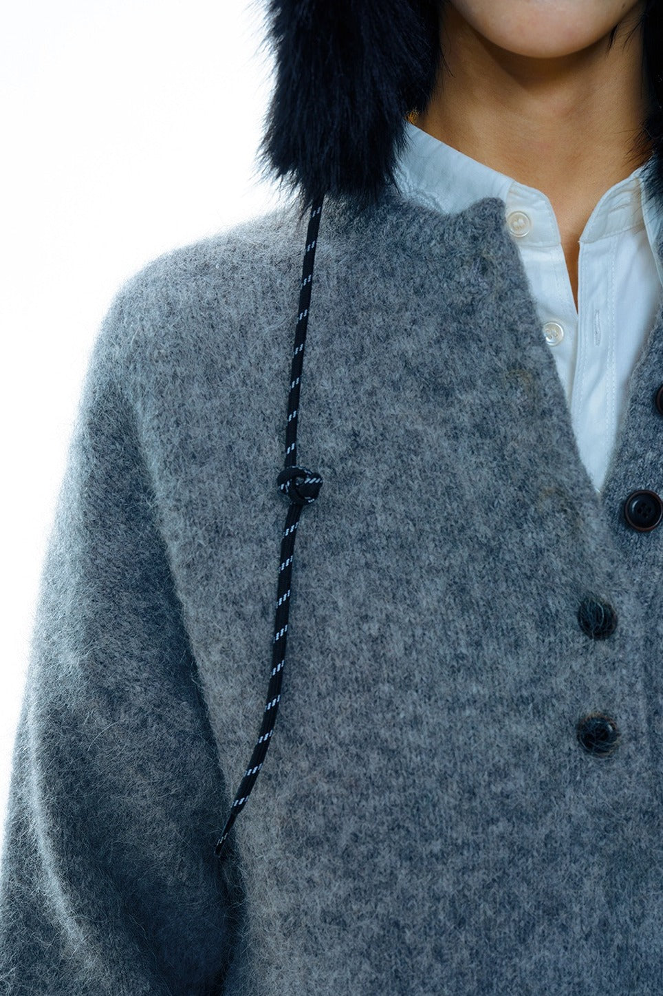 Alpaca blend henley pullover sweater | 5 color