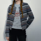 100% sheep wool round neck cardigan | 4 color