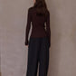 Lightweight thin wide-leg drape casual pants | 2 color