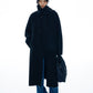 Wool-silk-angora double-face coat with a scarf | 2 color