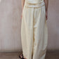 Cotton blend linen relaxed-fit pants | 3 color