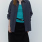 100% cotton mini check pattern mid-length shirt | 3 color