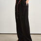 Wool blend herringbone pattern relaxed fit pants | 2 color
