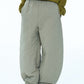 Wool-cotton filling cozy quilted loose pants | 4 color