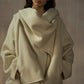 Wool-silk-angora double-faced jacket scarf collar | 4 color