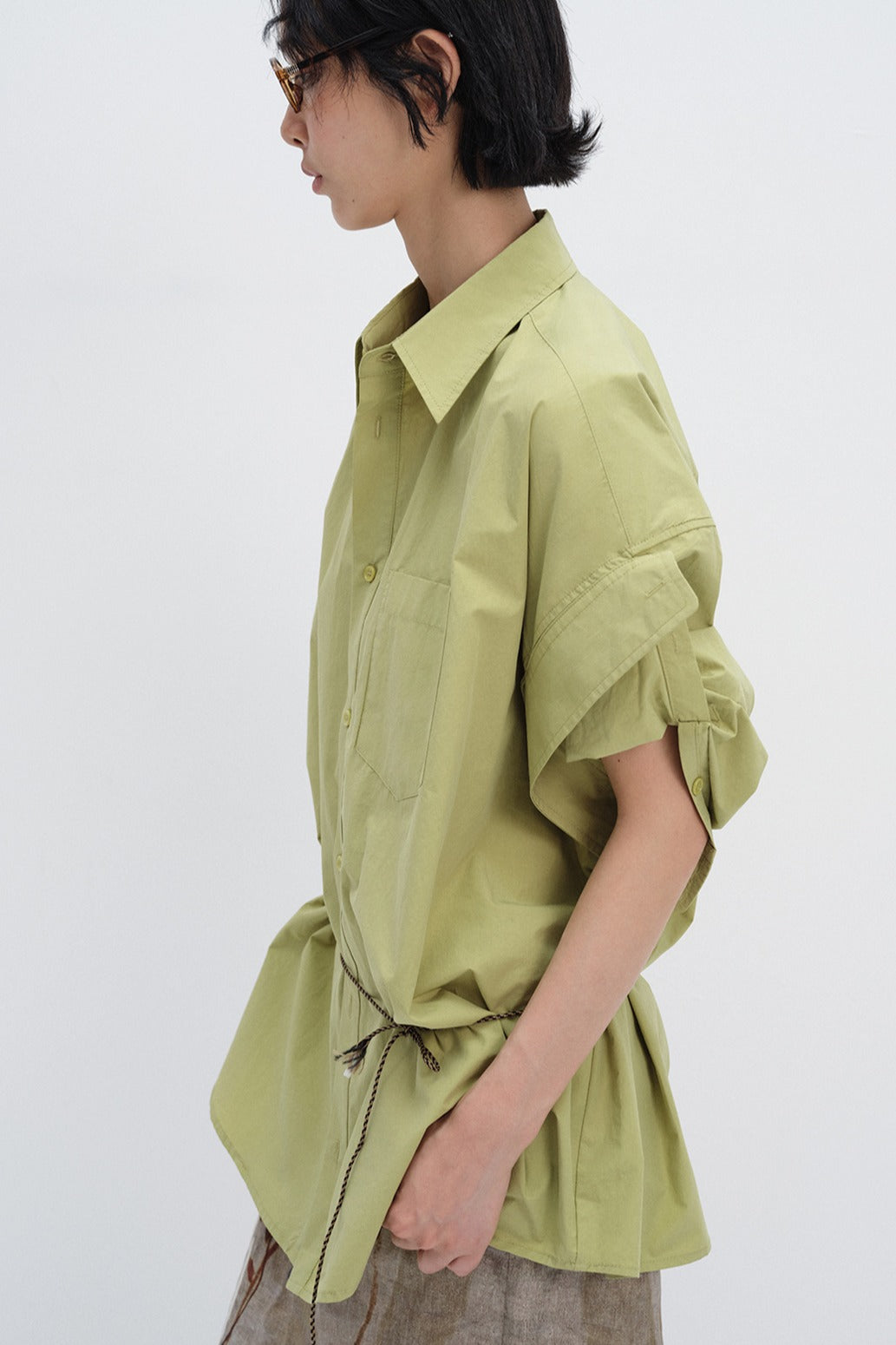 100% cotton chic shirt with rolled-up sleeves | 4 color