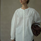 100% cotton contrast stitching loose shirt | 3 color