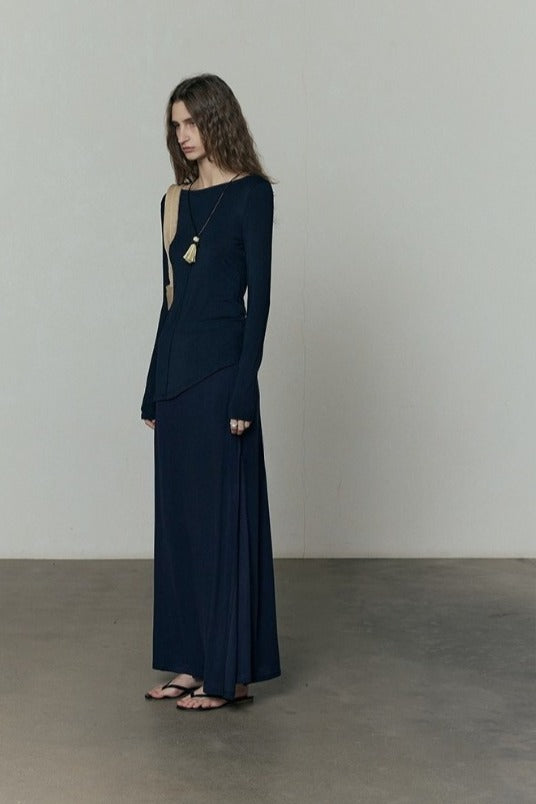 Modal-spandex high-waist maxi skirt | 3 color