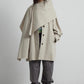 Cotton blend mid-length trench coat with a scarf | 2 color