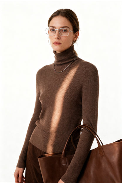 Wool blend seamless knit knitwear | 3 color