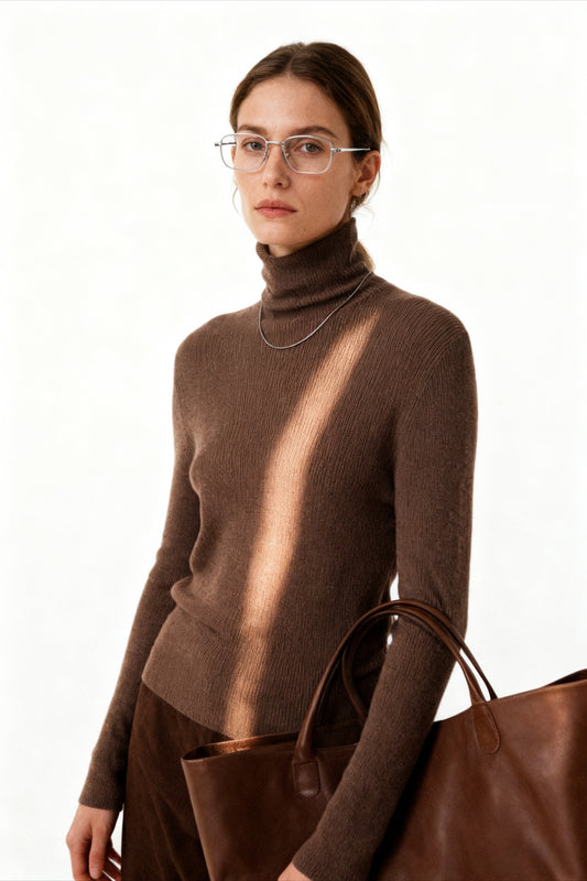 Wool blend seamless knit knitwear | 3 color