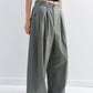 Viscose blend cool feel banana-shape loose pants | 4 color