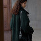 Wool blend single-faced fabric ultra-loose fit overcoat | 4 color