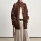 Chunky knit horn buttons mid-length cardigan | 4 color