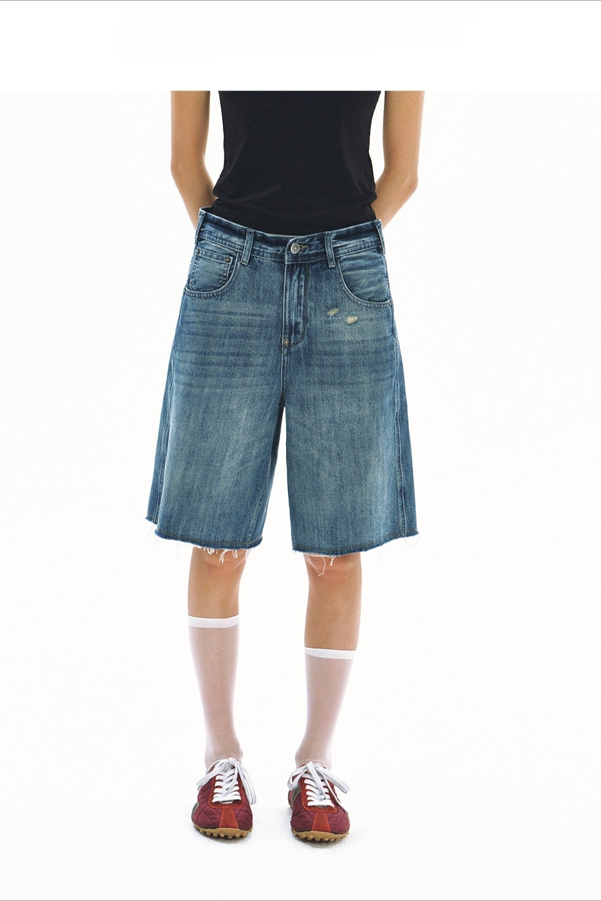 100% cotton denim shorts