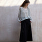 100% cotton straight wide-leg 9/8 pants | 3 color
