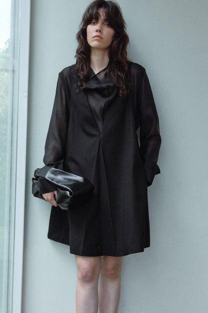 Stylish V-neck short dress | 2 color
