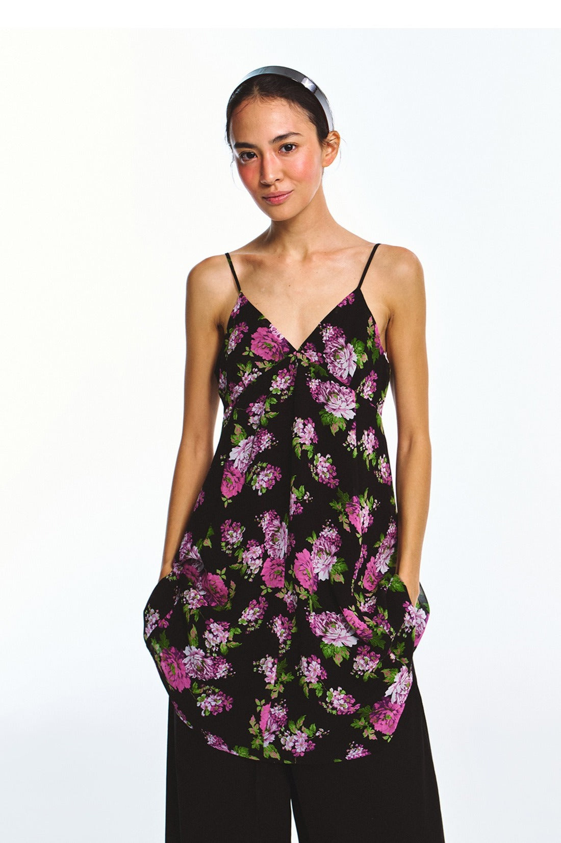 Millennium-inspired print sling dress | 2 color