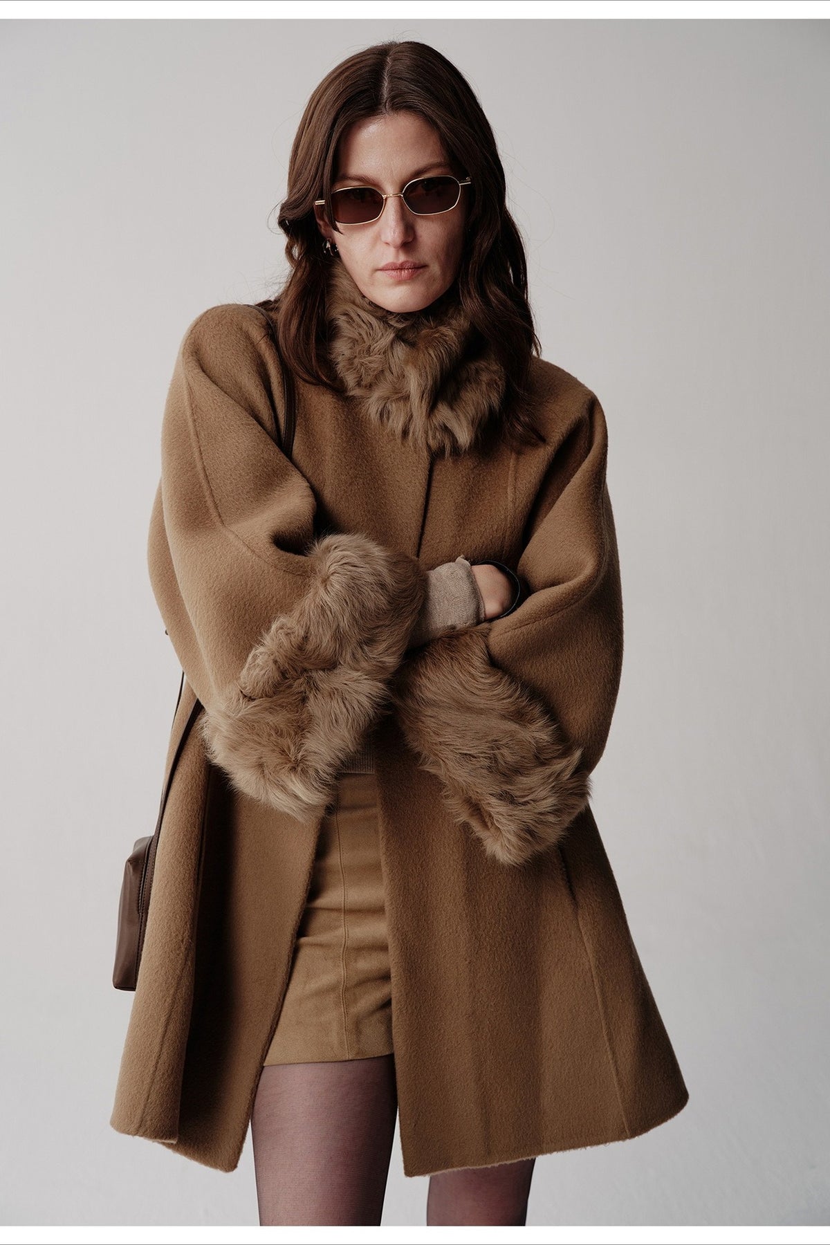 Mid-length relaxed wool coat | 2 color