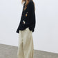 Viscose-cotton curved silhouette casual cleanfit pants | 3 color