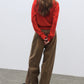 Cotton blend curved classic high-rise jeans | 3 color
