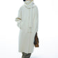 Wool-silk-angora double-face coat with a scarf | 2 color