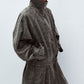 Vintage washed belted waist oversized trench coat | 2 color