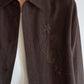 Linen blend relaxed-fit embroidery shirt | 3 color