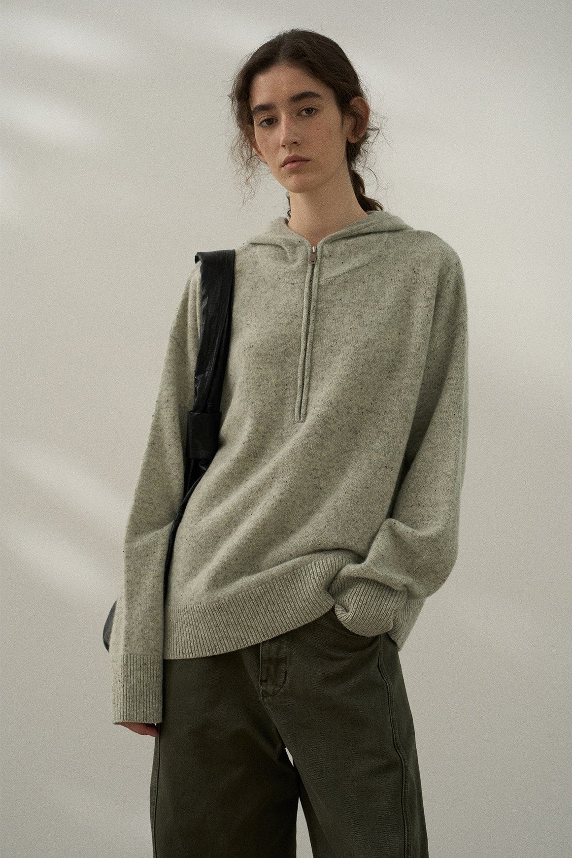 100% wool loose-fitting hoodie sweater | 5 color