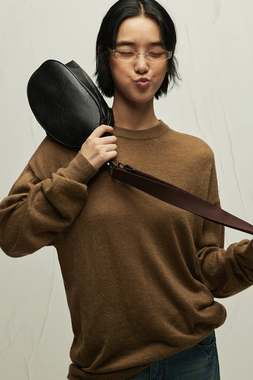 Alpaca containing oversized pullover sweater | 4 color