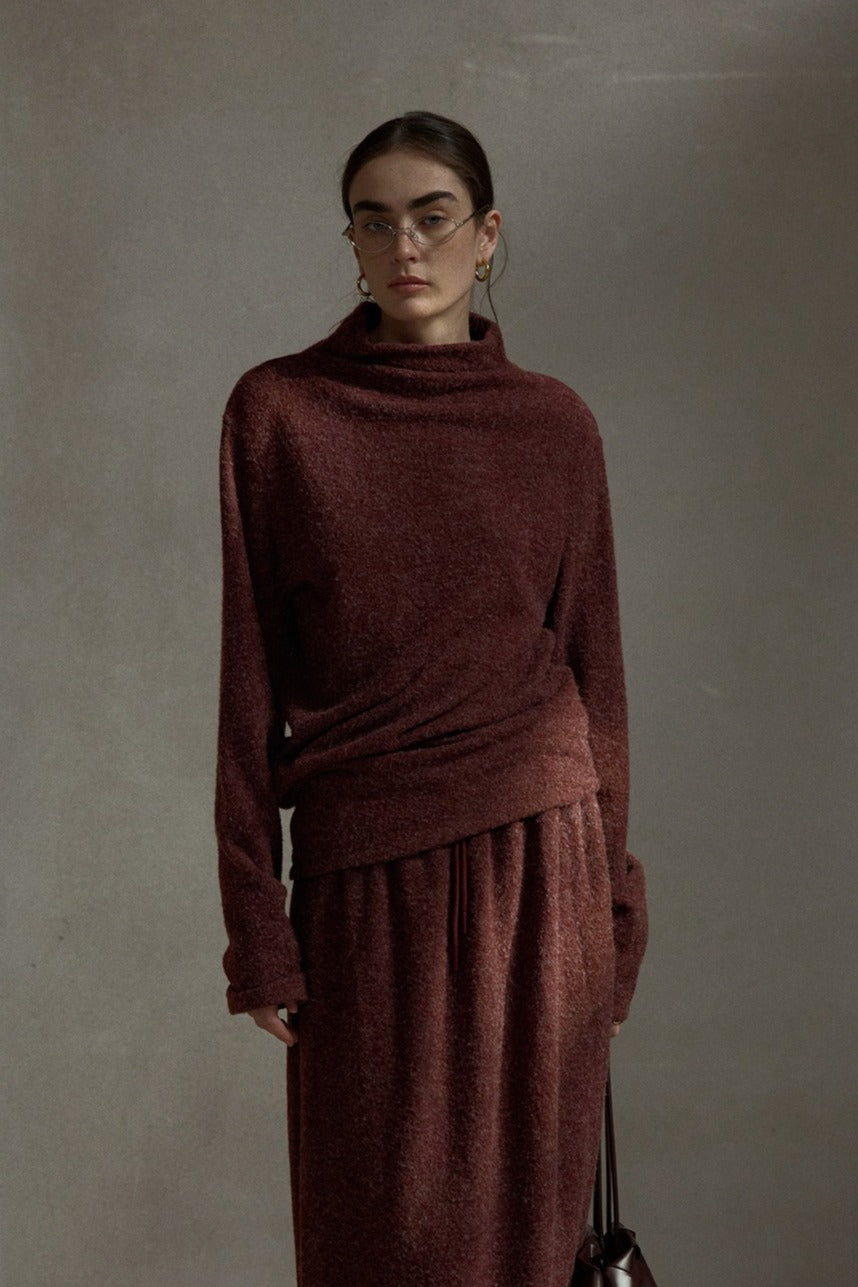 Sculptural loop-fleece top | 4 color