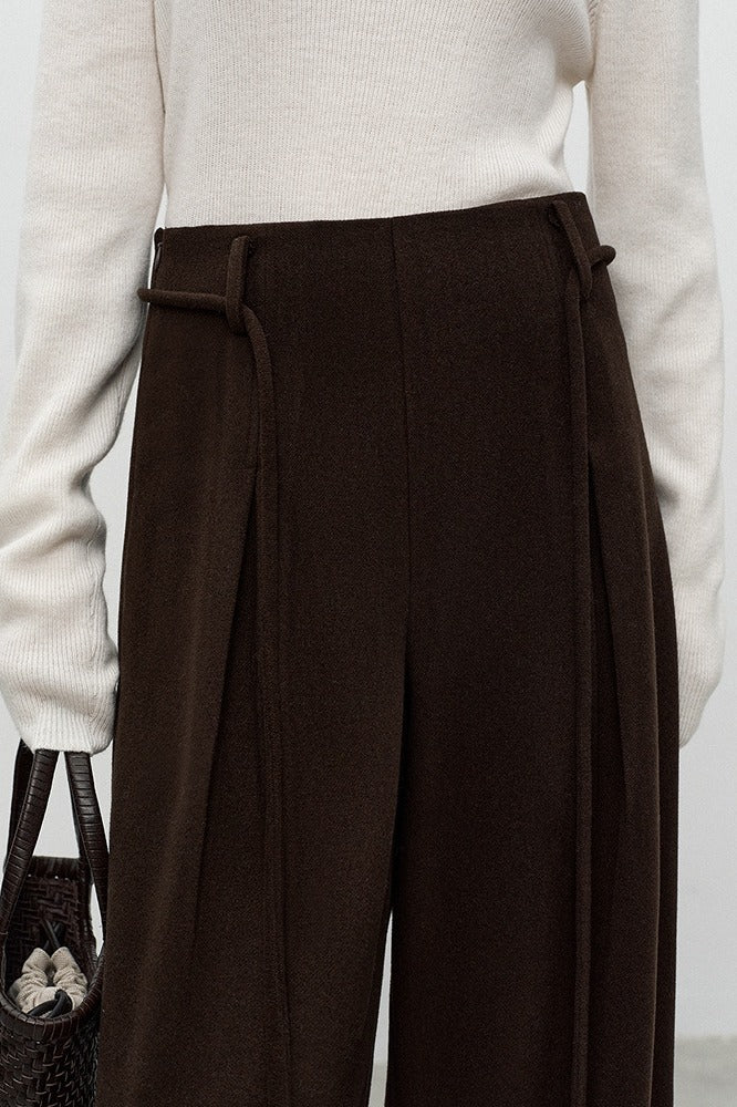 Practical wide-leg A-line pants | 2 color