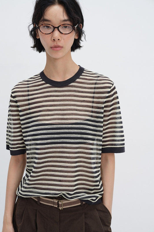 Breathable lightweight striped T-shirt | 3 color