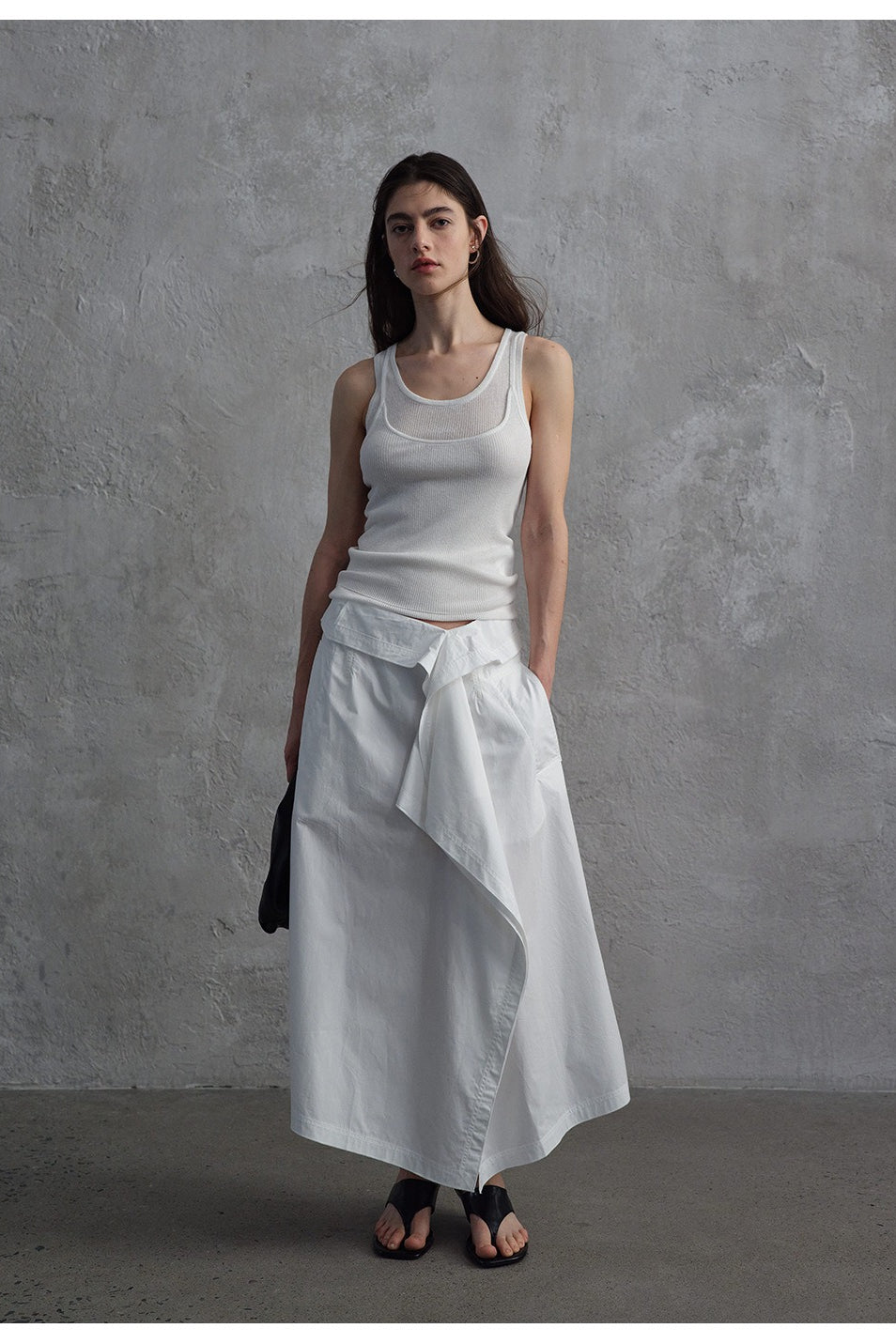 100% cotton sculptural umbrella skirt | 3 color