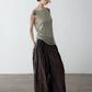 100% cotton paper-like texture wide leg pants | 4 color