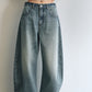100% washed cotton curved silhouette jeans | 3 color