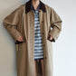 Color-block loose-fit barn style trench coat | 2 color