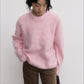 Alpaca wool blended long hair sweater | 6 color