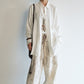 Linen blend relaxed-fit embroidery shirt | 3 color