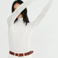 Cotton blend sleek high neck knitwear | 4 color