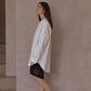 100% cotton relaxed clean-fit raw-edge neck shirt | 3 color