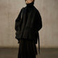 Wool blend batwing silhouette relaxed fit jacket | 2 color