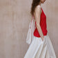 "Ohmi Bleach" cotton handkerchief-style midi skirt | 3 color