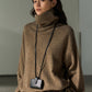 100% sheep wool high collar loose sweater | 9 color
