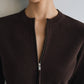 100% wool snug fit dual zipper cardigan | 5 color