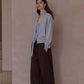 100% wool loose fit V-neck cardigan with a tie | 8 color