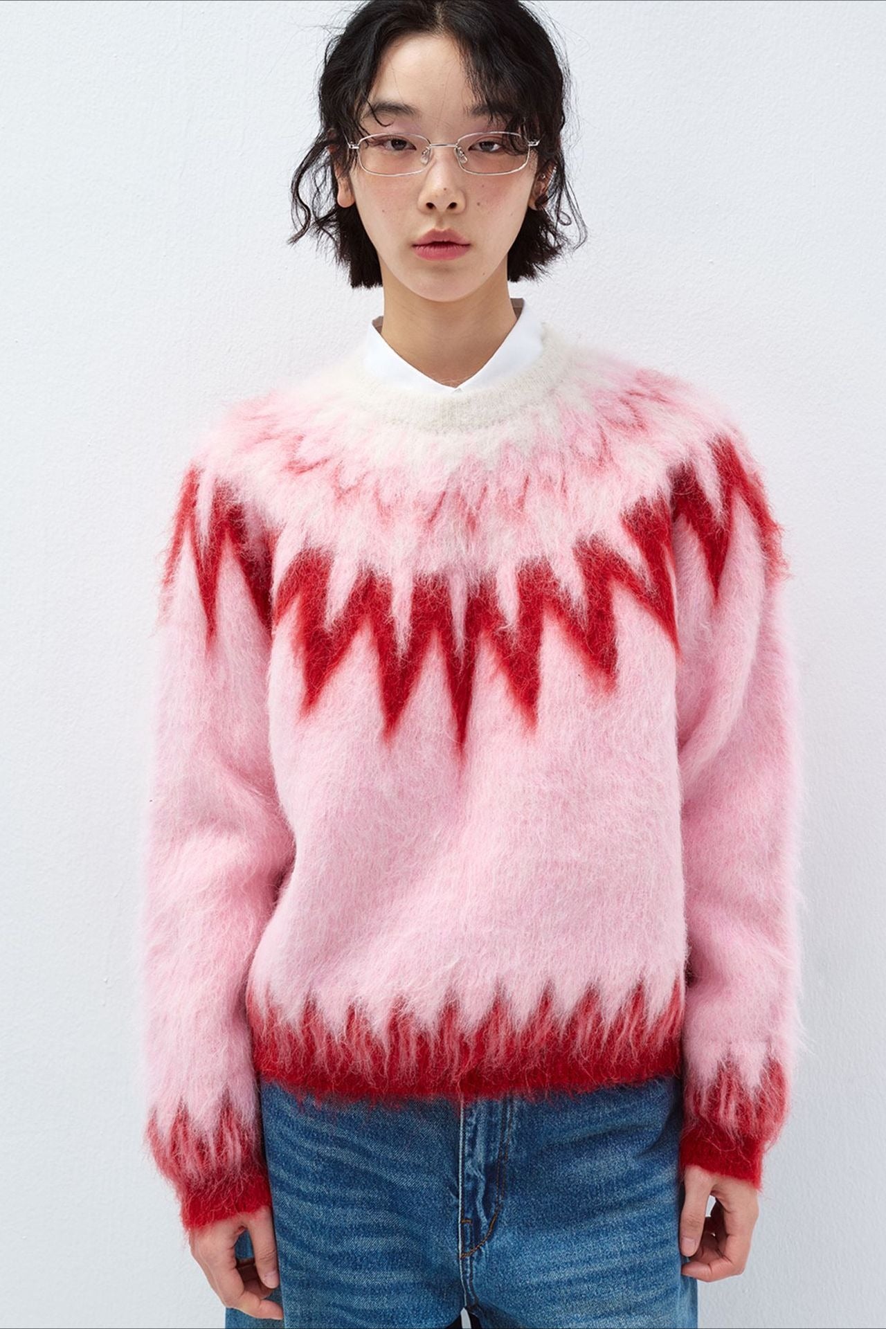 Alpaca wool blend vintage pullover sweater | 3 color