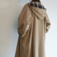 Color-block loose-fit barn style trench coat | 2 color